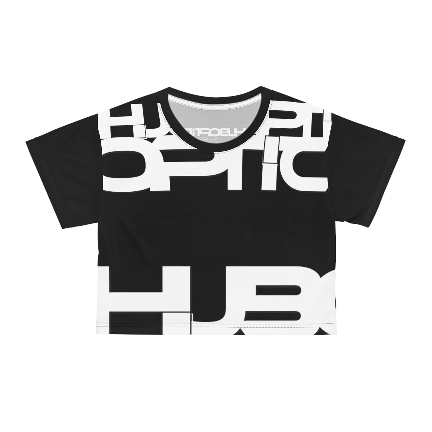 HUBOPTIC Original Black Logo P23 Crop Tee