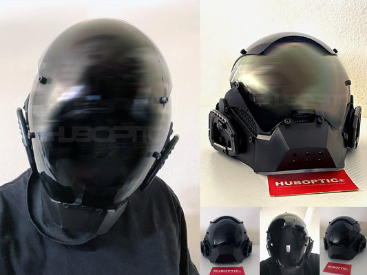 Cyborg mask DJ helmet for streamer live gigs youtuber props samurai cosplay robot costume rave cyberpunk - cyborg00001