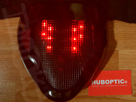 Ghost Shadow Red Eyes Robot Mask HUBOPTIC® DJ mask Sound Reactive Light Up Mask ledmask15001