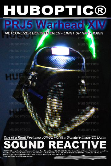Warhead Mask HUBOPTIC® DJ mask Sound Reactive Light Up Mask ledmask4001