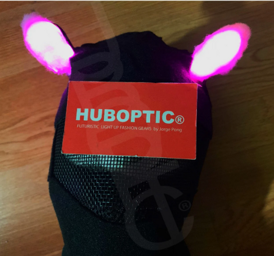 Cosplay Rabbit Light Up Ears Costume Sound Reactive HUBOPTIC® Gear Customization ledgears100001