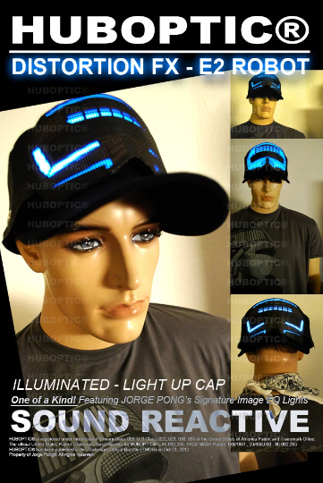 Robot Hat Anime Cap Cyborg Cosplay Sound Reactive HUBOPTIC® Gear Customization ledgears200001