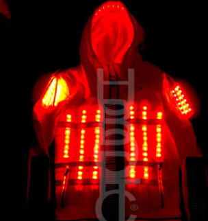 LED Dancer Light Up Jacket Sound Reactive HUBOPTIC® Dj Jacket Customization ledgears20001