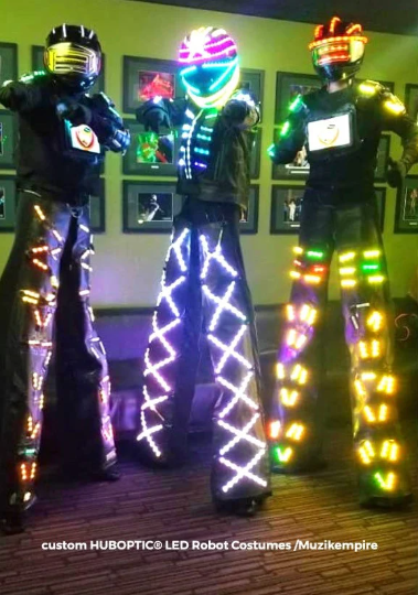 5 feet Robot Stilts Pants COVER 60" Costume Light Up Stilts Cover for Walker Pants Sound Reactive HUBOPTIC® Customization ledgears70001
