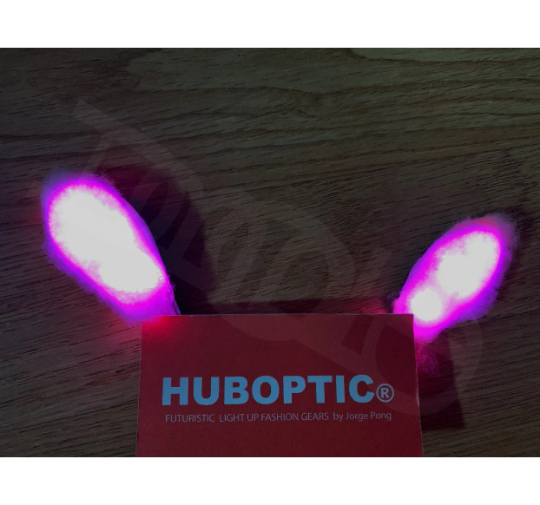 Cosplay Rabbit Light Up Ears Costume Sound Reactive HUBOPTIC® Gear Customization ledgears100001