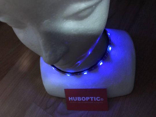 Light Up Collar Cyborg Necklace Cosplay Sound Reactive HUBOPTIC® Gear Customization ledgears210001