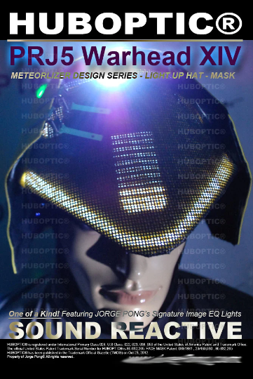 Warhead Mask HUBOPTIC® DJ mask Sound Reactive Light Up Mask ledmask4001
