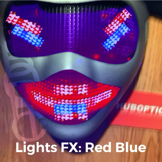 Robot Duo Mask HUBOPTIC® DJ mask Sound Reactive Light Up Mask ledmask13001