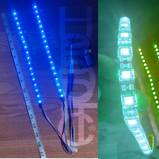 Cosplay LED Light Up Kit Portable Strip 12" Multi-Color RGB Strips Costume Party HUBOPTIC® Portable DIY lights ledcuts150001