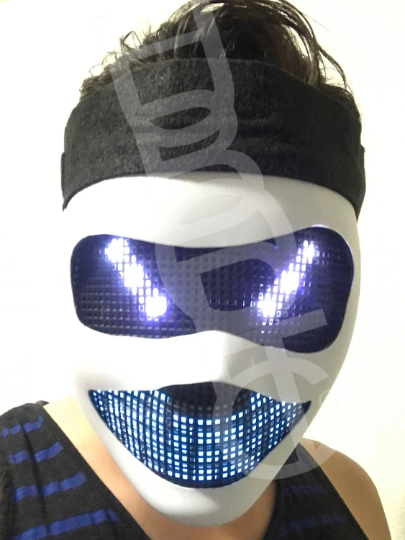 Hornet Eyes Robot Mask HUBOPTIC® DJ mask Sound Reactive Light Up Mask ledmask9001