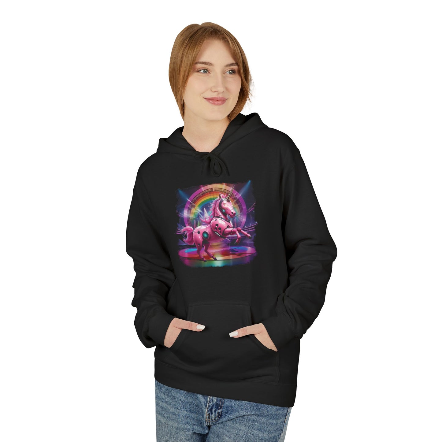 HUBOPTIC® Unicorn Rave Fantasy Unisex Heavy Blend Hooded Unisex Fleece Hoodie