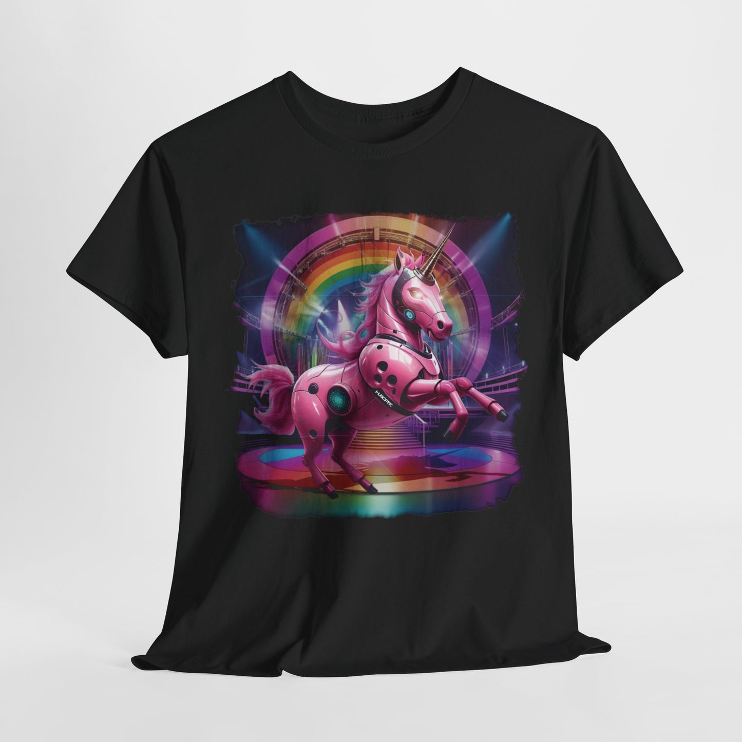 HUBOPTIC® Unicorn Rave Fantasy Streetwear T-shirt Graphic Tees Unisex Heavy Cotton Tee