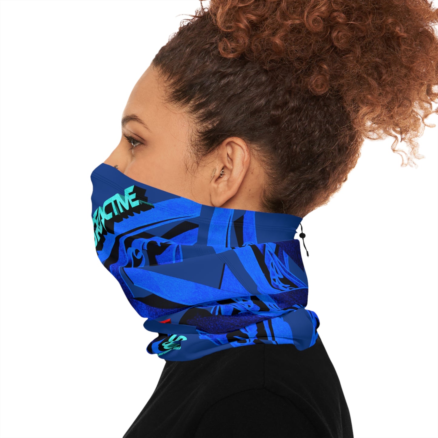 Jorge Pong Rave Sound Reactive Neck Gaiter With Drawstring