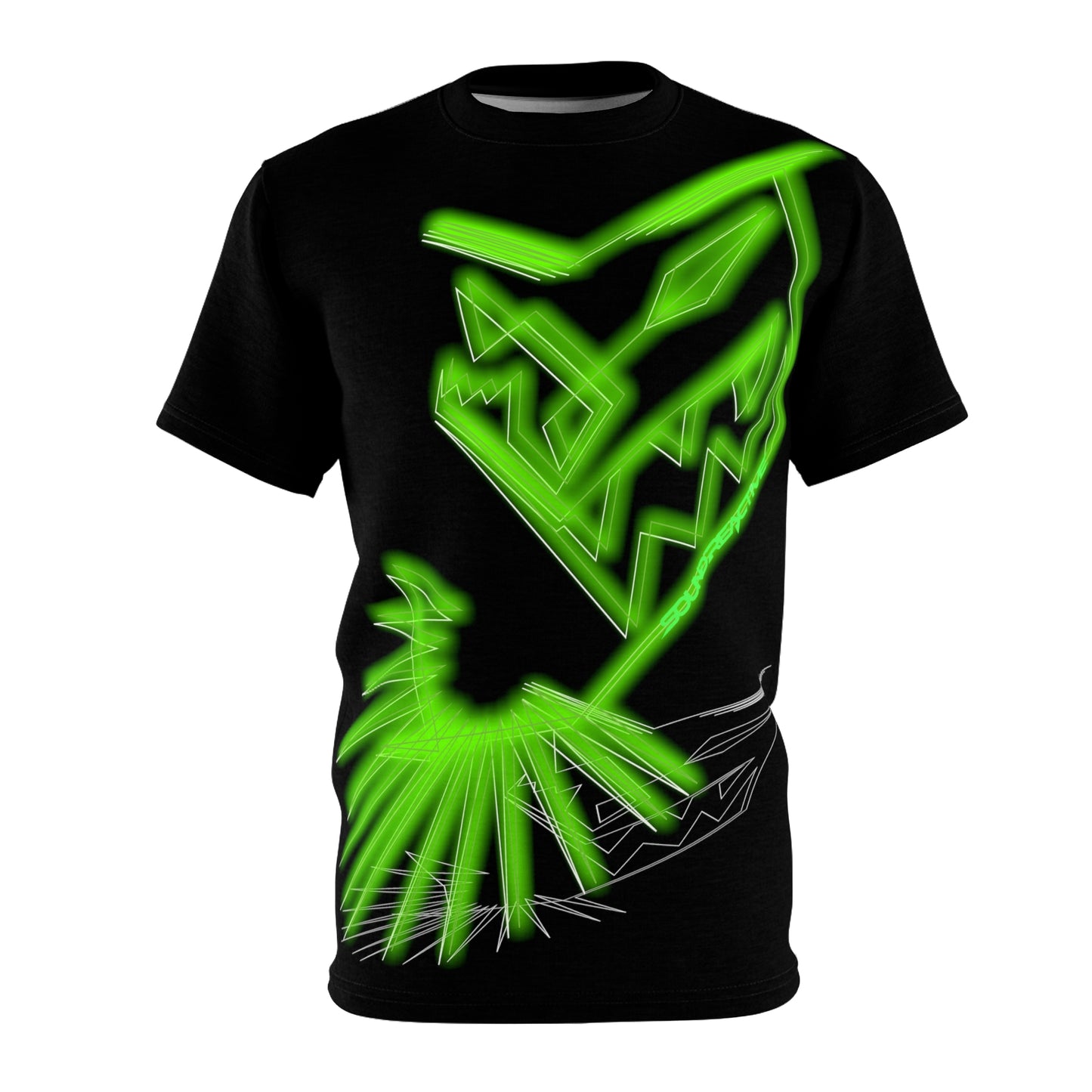 HUBOPTIC® Original Sound Reactive DISTORTION FX Electro Green Graphic T-shirt