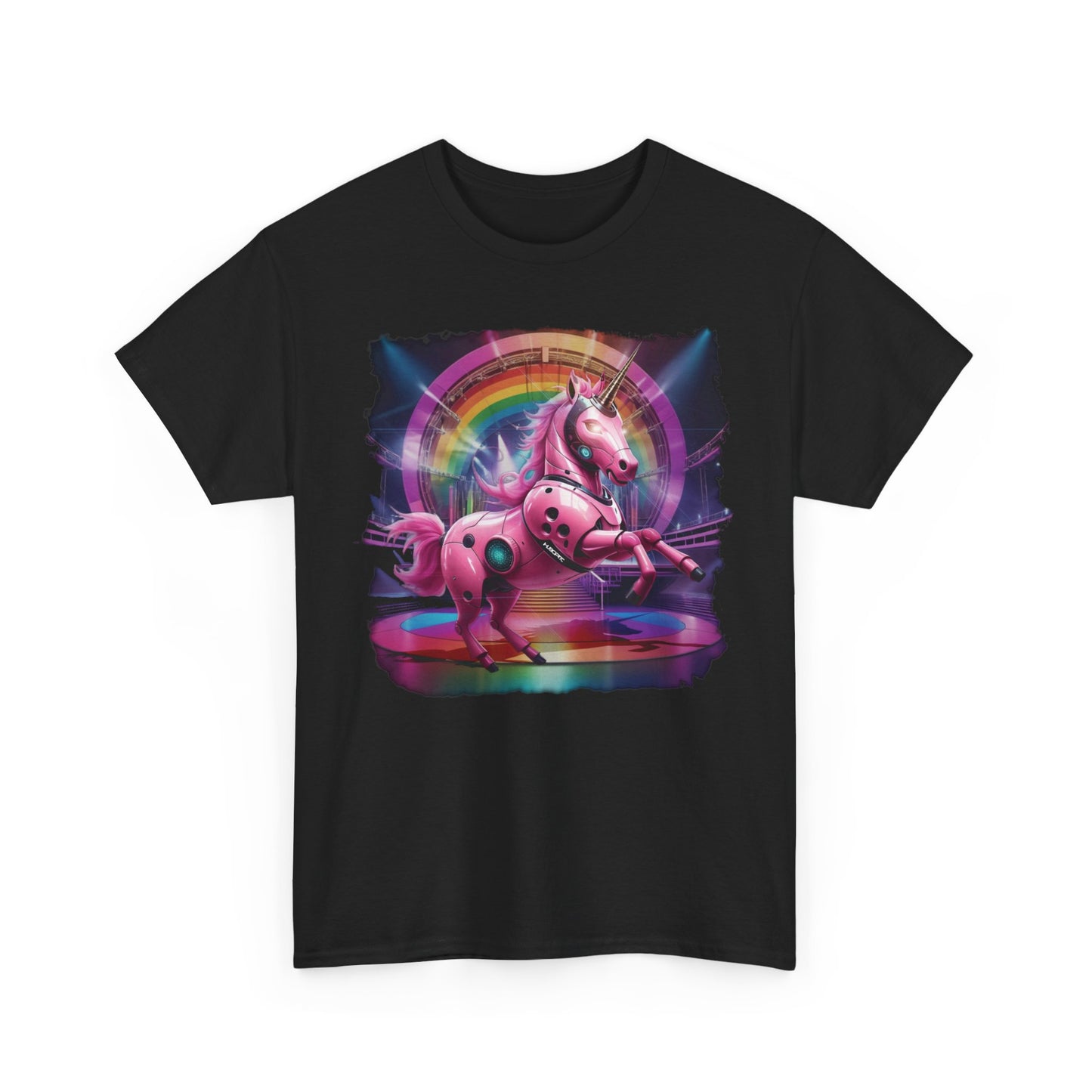 HUBOPTIC® Unicorn Rave Fantasy Streetwear T-shirt Graphic Tees Unisex Heavy Cotton Tee