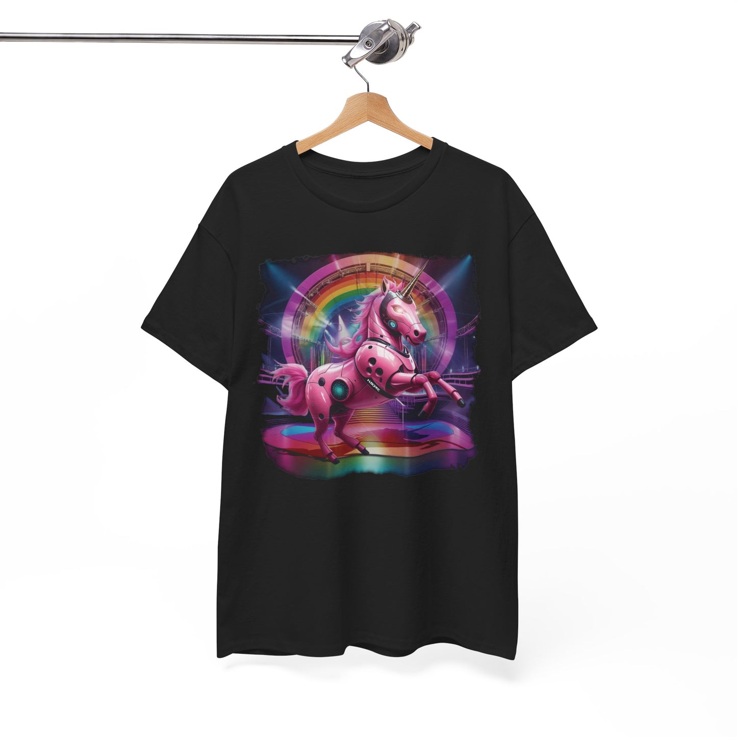 HUBOPTIC® Unicorn Rave Fantasy Streetwear T-shirt Graphic Tees Unisex Heavy Cotton Tee