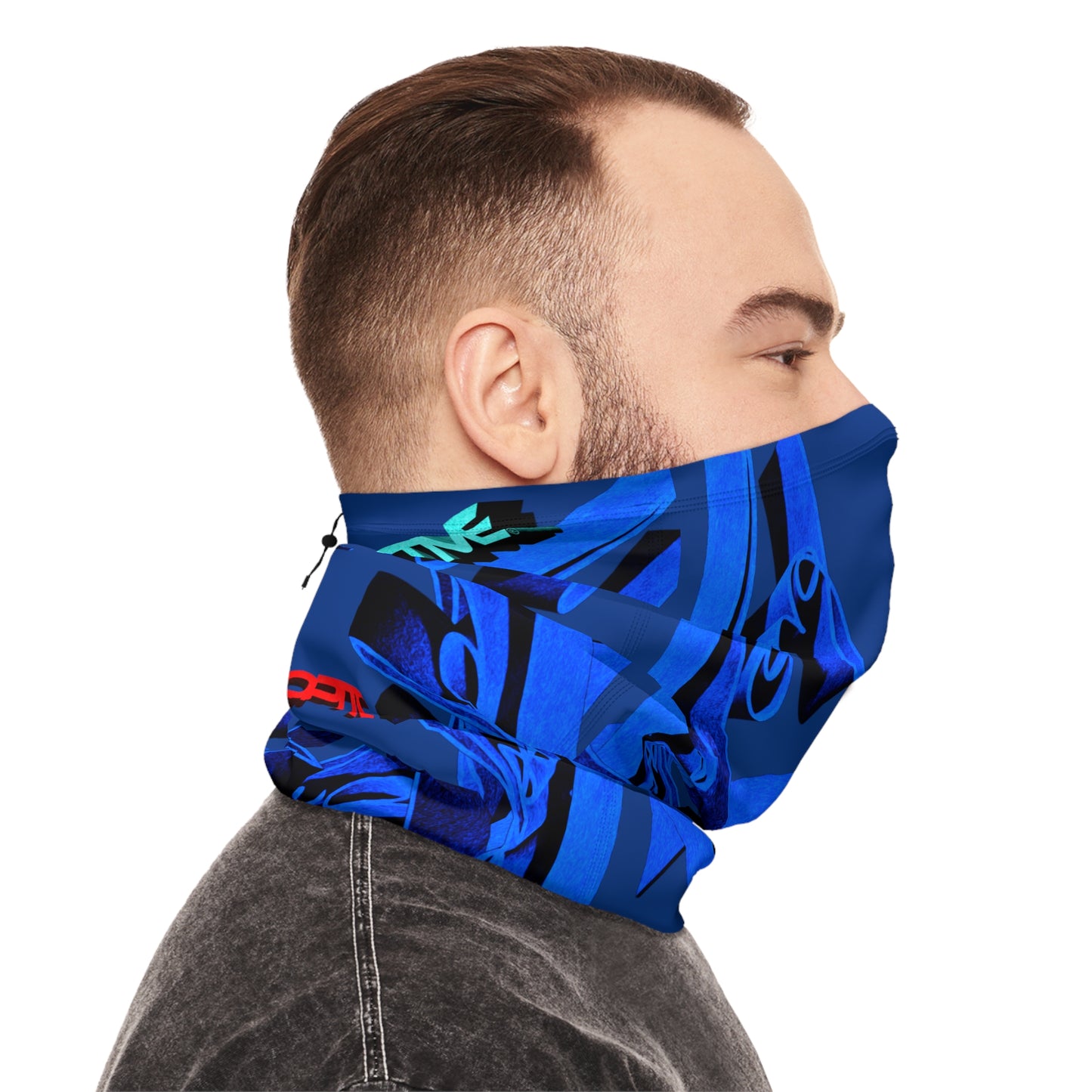 Jorge Pong Rave Sound Reactive Neck Gaiter With Drawstring