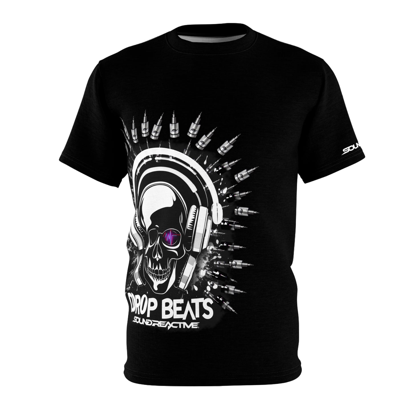 HUBOPTIC® Drop Beats Sound Reactive Streetwear T-shirt Graphic Tees V2410