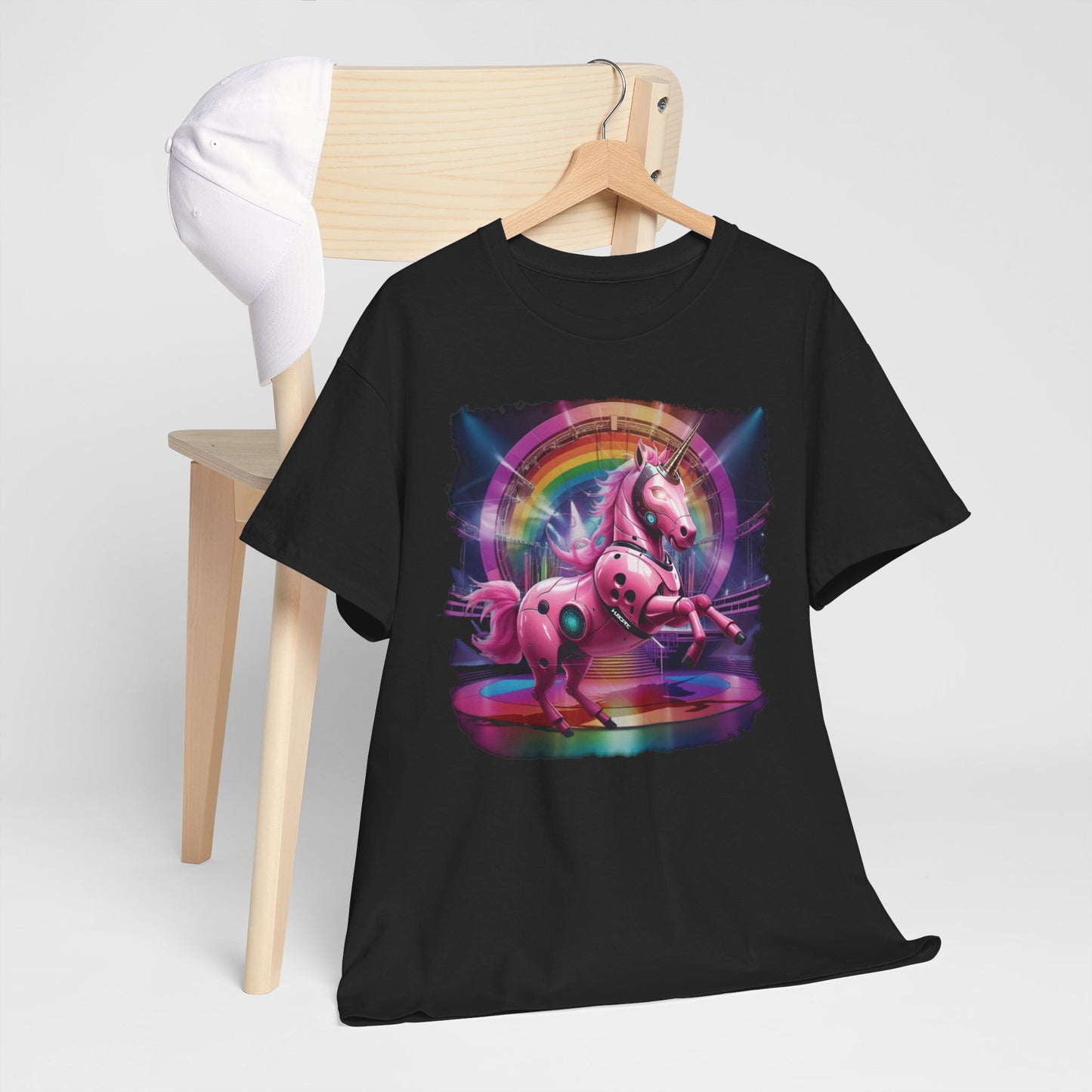 HUBOPTIC® Unicorn Rave Fantasy Streetwear T-shirt Graphic Tees Unisex Heavy Cotton Tee