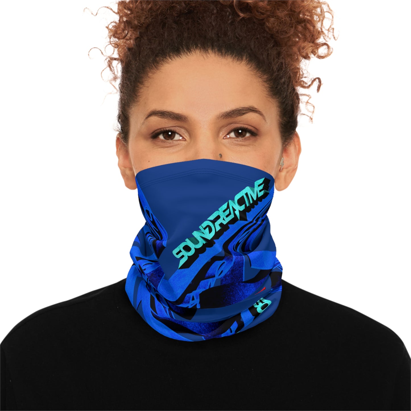 Jorge Pong Rave Sound Reactive Neck Gaiter With Drawstring