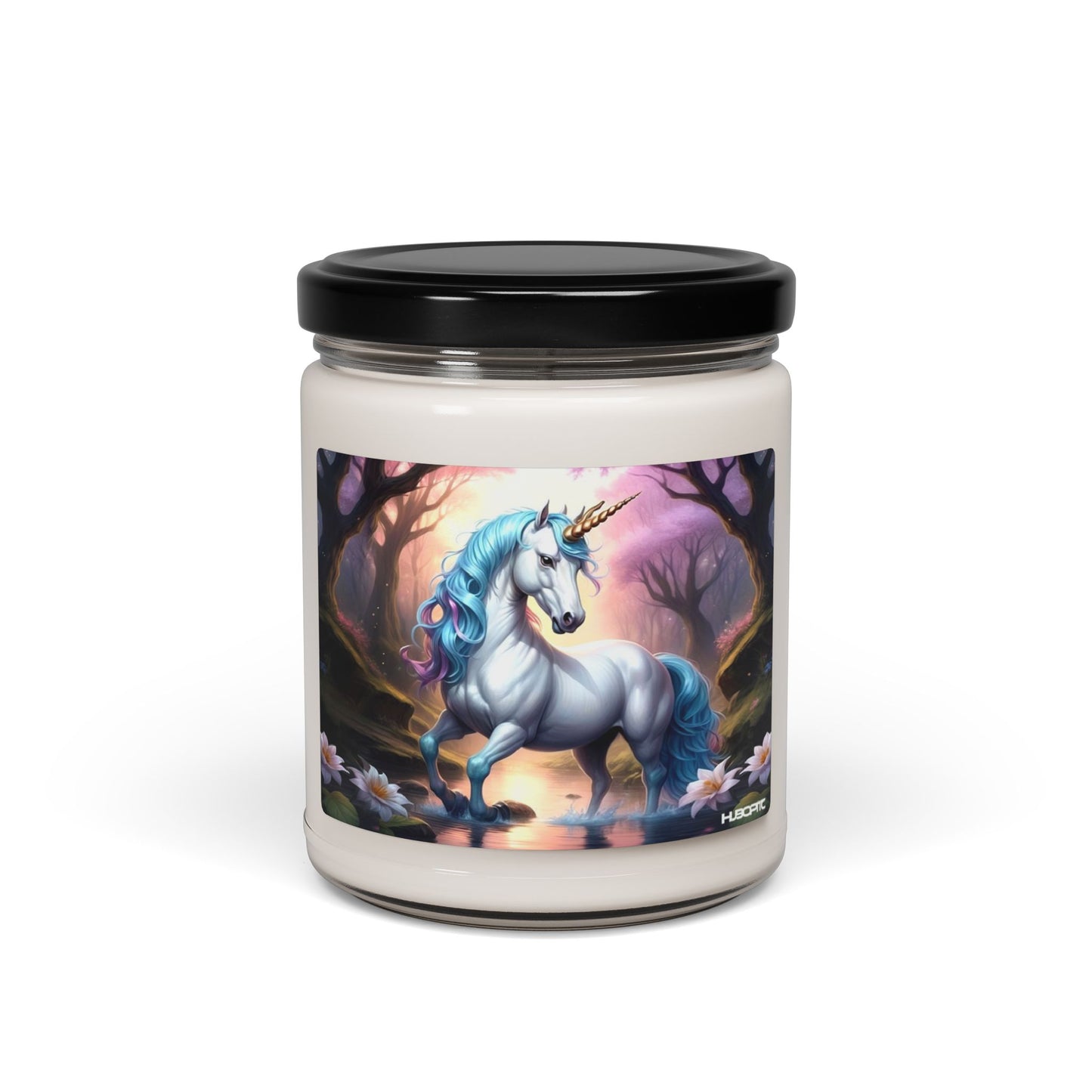 HUBOPTIC® Unicorn Scented Soy Candle - 9oz glass jars wax blend Holiday Gift Home Scents