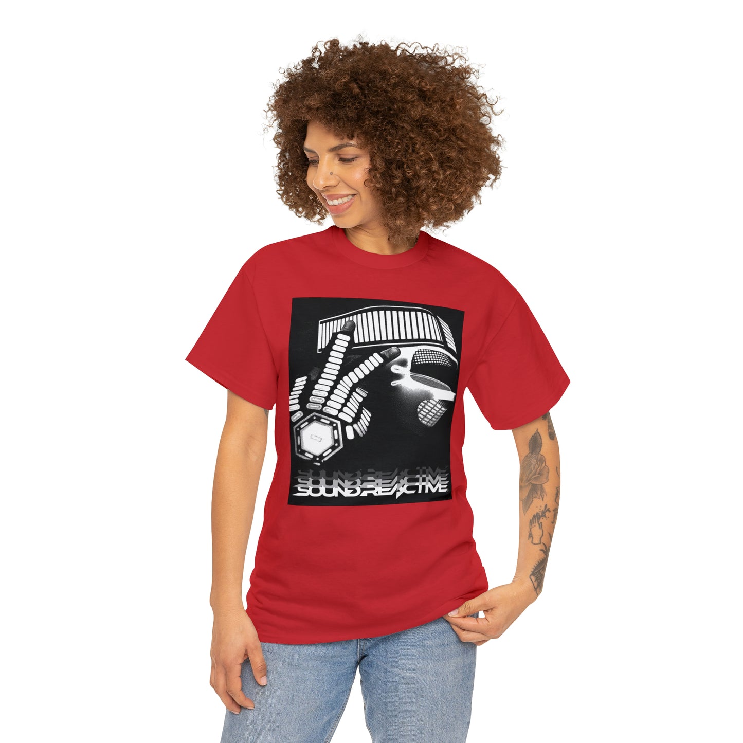 HUBOPTIC DJ Robot EQ Unisex Heavy Cotton Tee