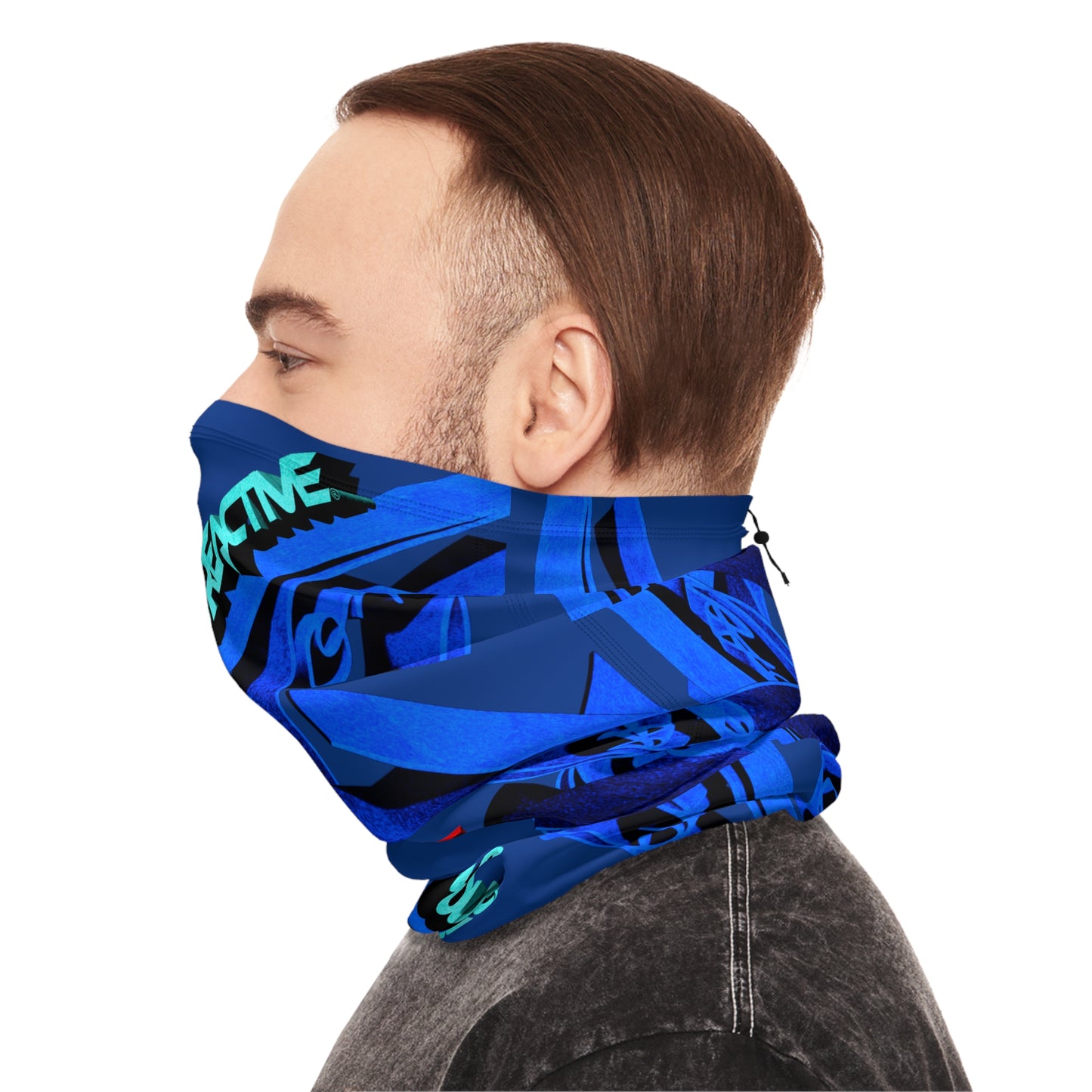 Jorge Pong Rave Sound Reactive Neck Gaiter With Drawstring