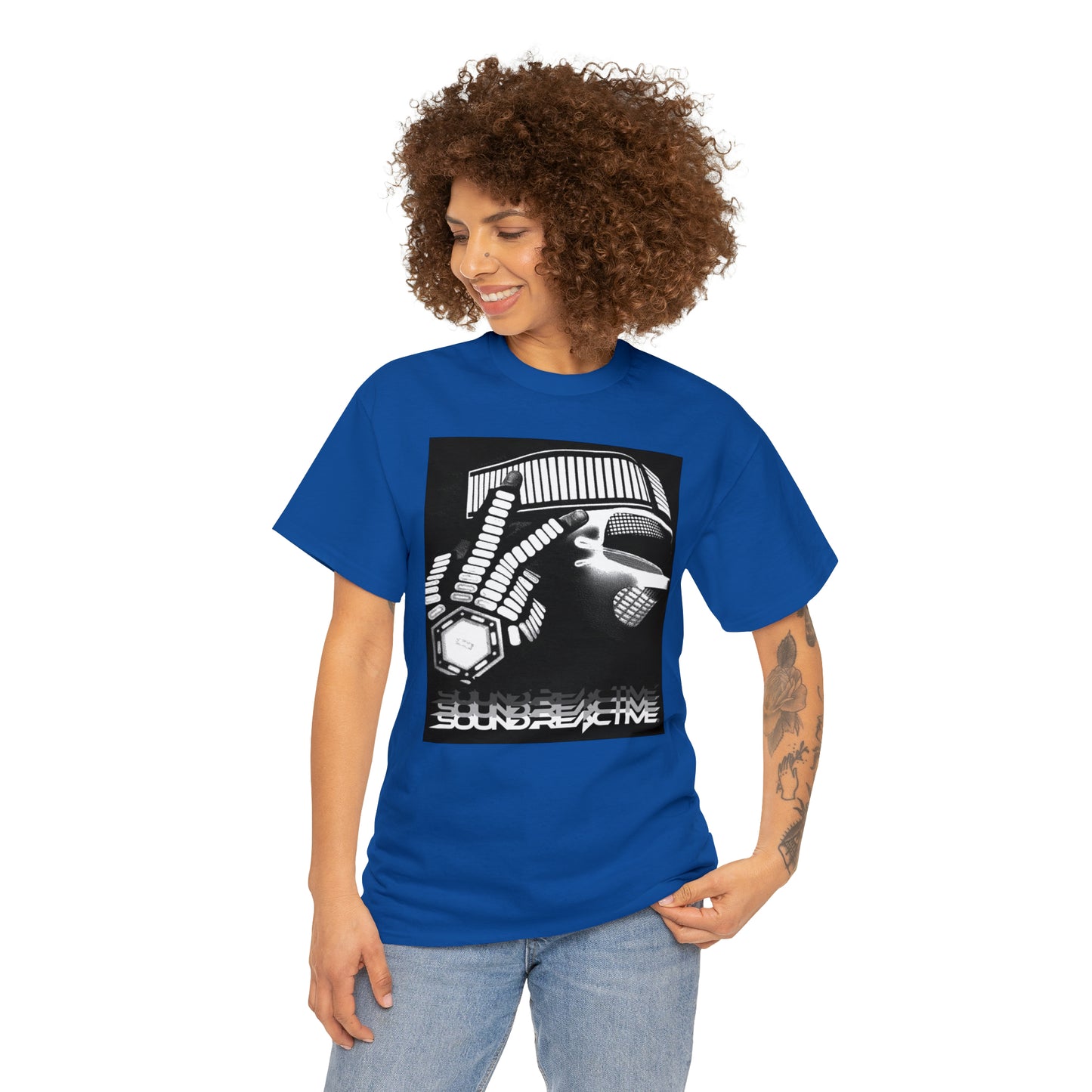 HUBOPTIC DJ Robot EQ Unisex Heavy Cotton Tee