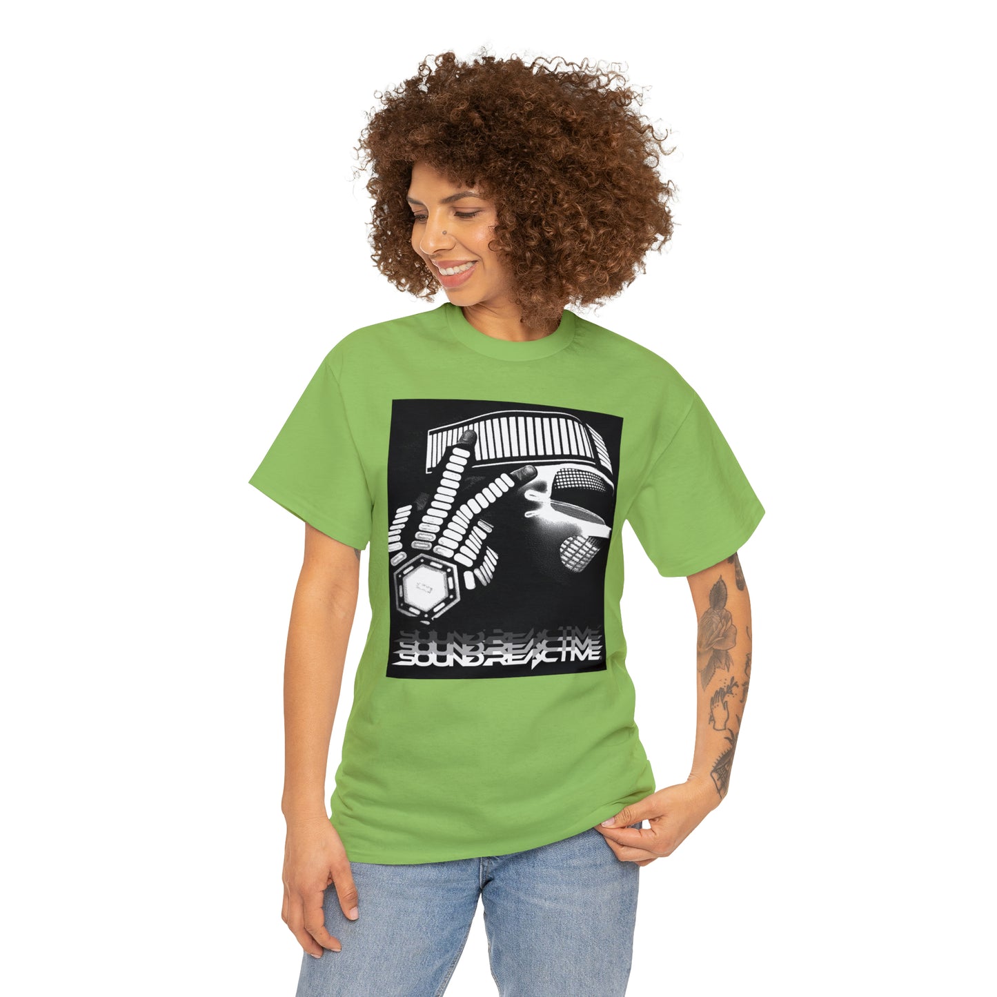 HUBOPTIC DJ Robot EQ Unisex Heavy Cotton Tee