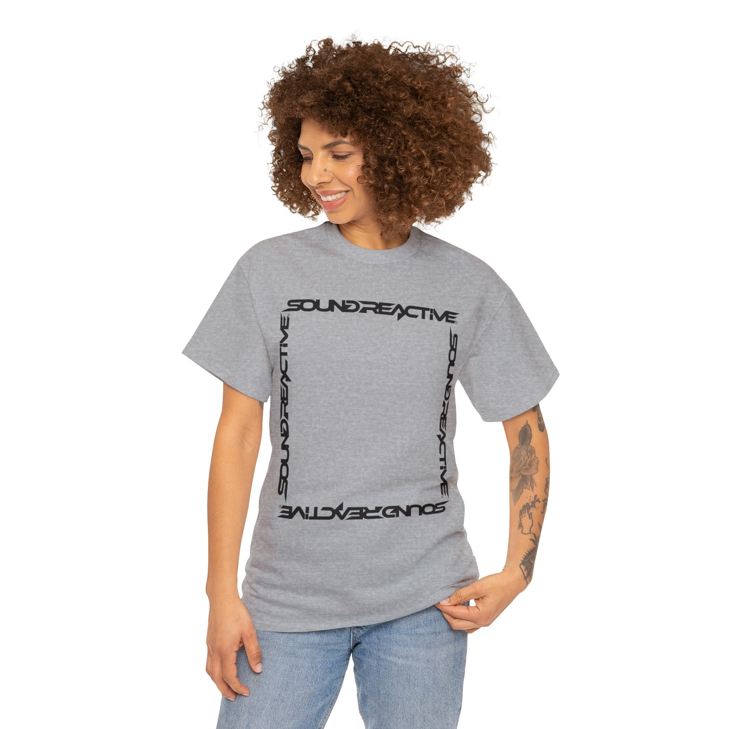 Sound Reactive Frame HUBOPTIC DJ Unisex Heavy Cotton Tee