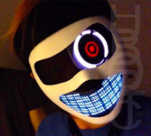 Cyborg Eye Robot Mask HUBOPTIC® DJ mask Sound Reactive Light Up Mask ledmask11001