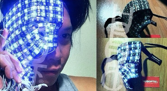 Cyber Opera Robot Mask HUBOPTIC® DJ mask Sound Reactive Light Up Mask ledmask18001