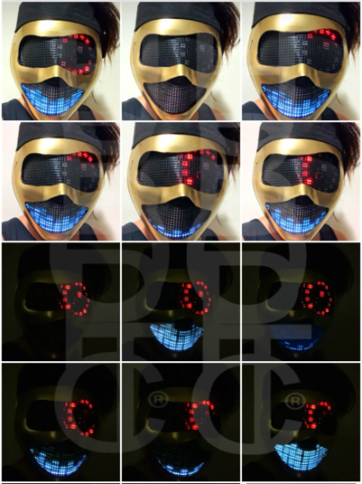 Cyborg Eye LED Mask HUBOPTIC® DJ mask Sound Reactive Light Up Mask ledmask22001