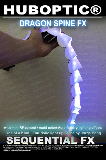 DJ Light Up Spine Costume LED Skeleton Sound Reactive HUBOPTIC® Dragon spine Gear Customization ledgears40001